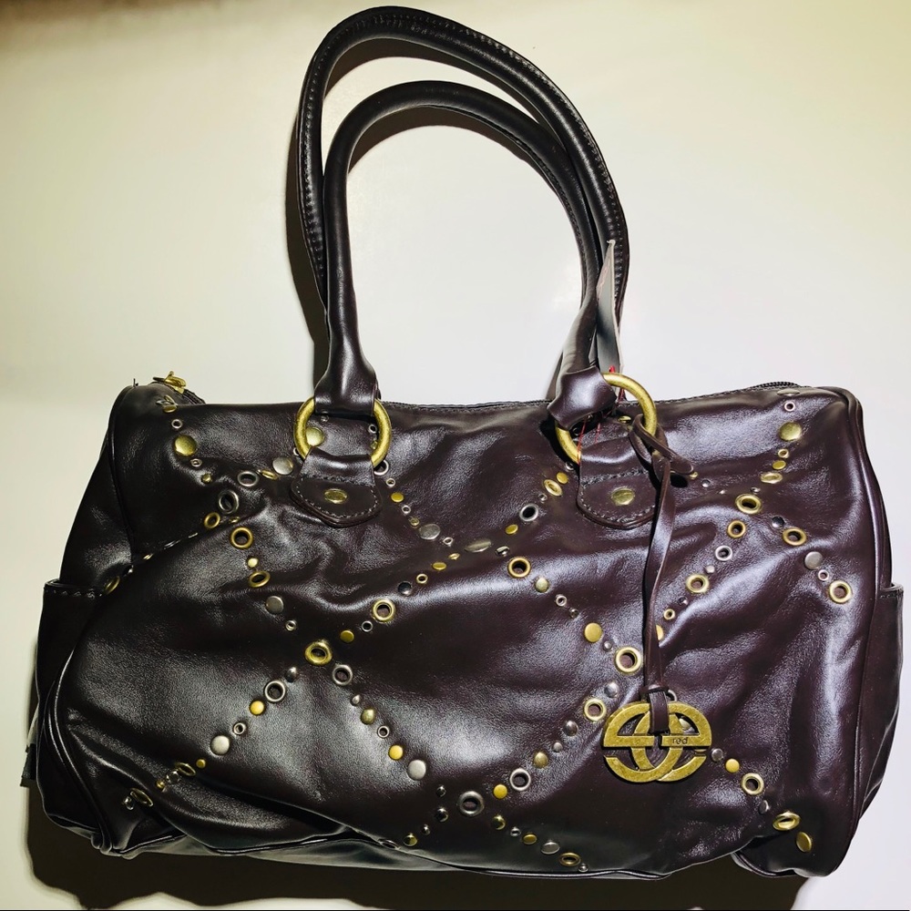 Nwt Red by Marc Ecko chocolate Mardi gras satchel